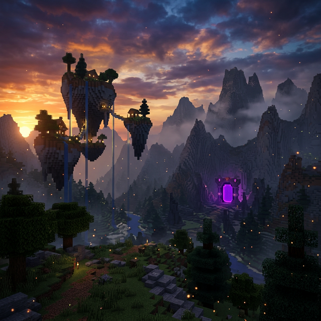 Minecraft Cinematic Landscape